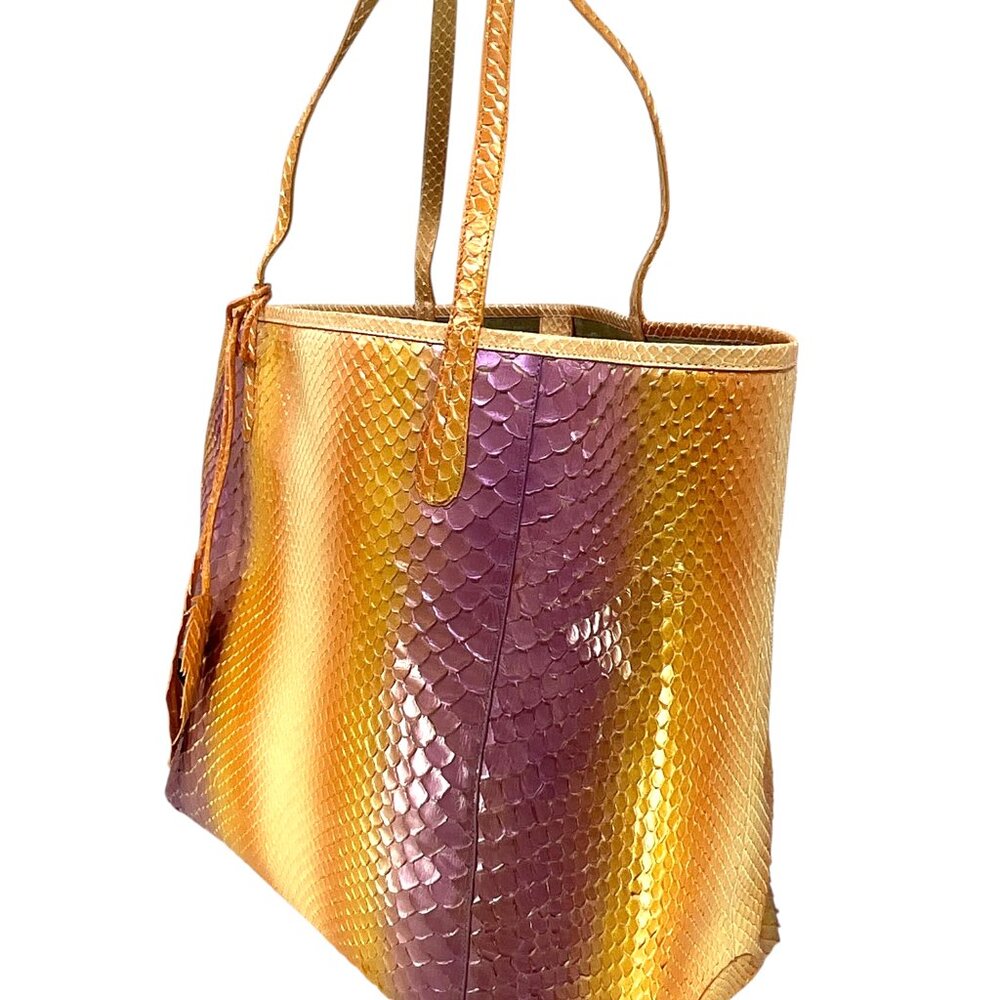 NANCY GONZALEZ Large Erika Python Tote NEW - image 4